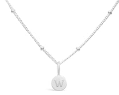 Mini Love Letter W Necklace(SILVER)