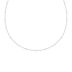 Chill Voyager Silver Disc Station Necklace