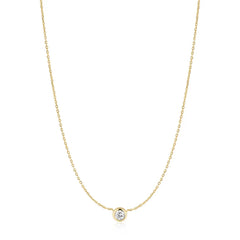 Gold Just You Solitaire Necklace