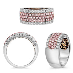 WR 18K 1/2 Way Ring Band .51RD .65Pink