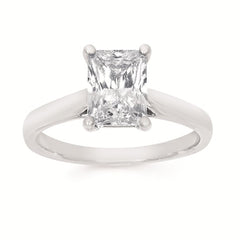 Classic Bridal: 2Ct. Lab Grown Radiant Center Diamond In 14K Gold