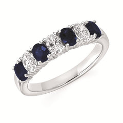 1 1/2 Tgw. Sapphire & Diamond Fashion Ring In 14K Gold