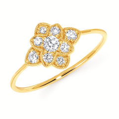 14k Yellow Gold and Diamond Ring 0.25 cttw.