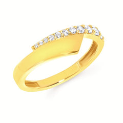14k Yellow Gold 1/4 cttw Diamond Fashion Ring