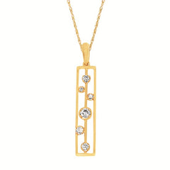 14k Yellow Gold and Diamond Pendant RD 0.15