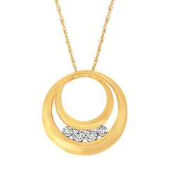 0.05 Ctw. Diamond Pendant In 14K Gold With 18" Chain