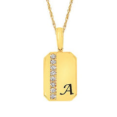 10KY-C Initial Pendant (A) 0.075CTW