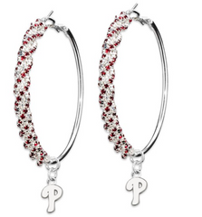 Philadelphia Phillies Amped Logo Crystal Earrings
