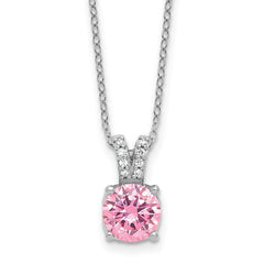 Sterling Silver CZ Pend Necklace