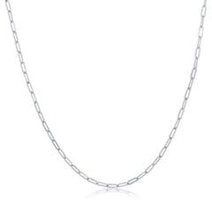 Sterling Silver, 1.65mm Adjustable Paperclip Chain