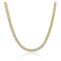 Sterling Silver 5mm D-C Ice Chain - Two-Tone