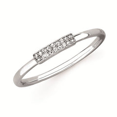 Diamond Ring In Sterling Silver