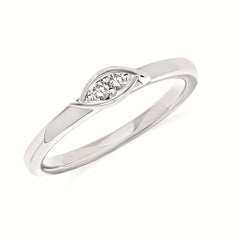 .05 Ctw. Diamond Stackable Ring In Sterling Silver