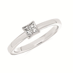 .05 Ctw. Diamond Stackable Ring In Sterling Silver