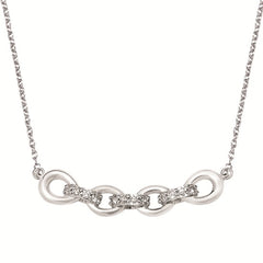 1/10 Ctw. Diamond Link Necklace In Sterling Silver