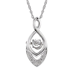 Shimmering Diamonds® Pendant In Sterling Silver With .03 Ctw. Diamonds