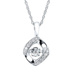 Shimmering Diamonds® Diamond Pendant In Sterling Silver With 1/6 Ctw. Diamonds