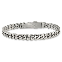 Stainless Steel Polished Link Bracelet 8mm 8 Inch