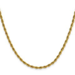 Chisel Stainless Steel Polished Yellow IP-plated 3mm 22 inch Rope Chain