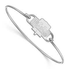 Sterling Silver Rhodium Plated Philadelphia Phillis Wire Bangle