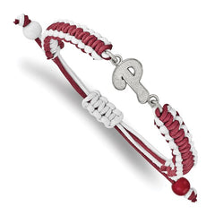 Phillies Stainless Steel Adjustable Cord Bracelet