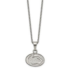 Stainless Steel PSU Lion Pendant 18-inch Necklace w/ 2-inch Extender