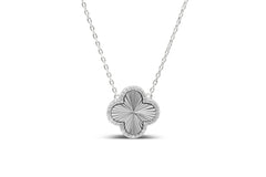 Shine Bright! Burst Clover Necklace (silver)