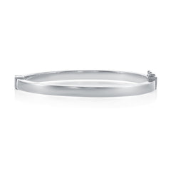 Sterling Silver, Plain Hinged Bangle