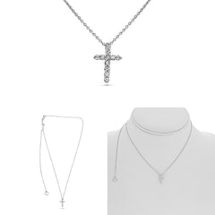 W Cross Necklace .25RDB