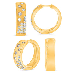 Y Hoop Earring with Sandblast .44RD