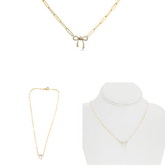 Y Bowtie Necklace .24RD