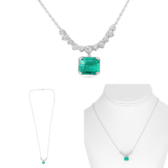 W Necklace .25RD 1.31EM