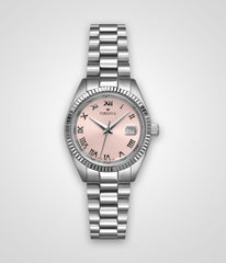Parkhill Stainless Steel 10 ATM Pink Face Women's Watch