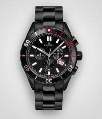 Parkhill Black 10 ATM, Swiss Chronograph Men's Watch