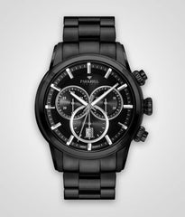Parkhill Black Stainless Steel 10 ATM Swiss Chronograph Men's Watch