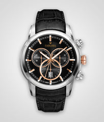 Parkhill Rose Gold-Colored Elements Stainless Steel 10 ATM, Swiss Chronograph Men's Watch
