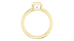 14KY 2.30CT Lab Emerald Cut Dia. VS1 E IGI Cert Ring