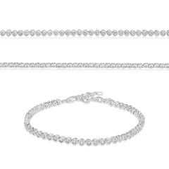 14k White Gold and Diamond Tennis Bracelet